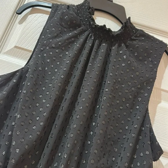 Everlily Beautiful Black Polka Dot Dress - Picture 2 of 5